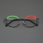 Renny Niche Designer Titanium Glasses Frame Cat Eye Frames Southood Green Red